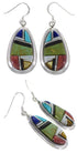 Southwest Multicolor Earrings And Link Necklace Set GS75439